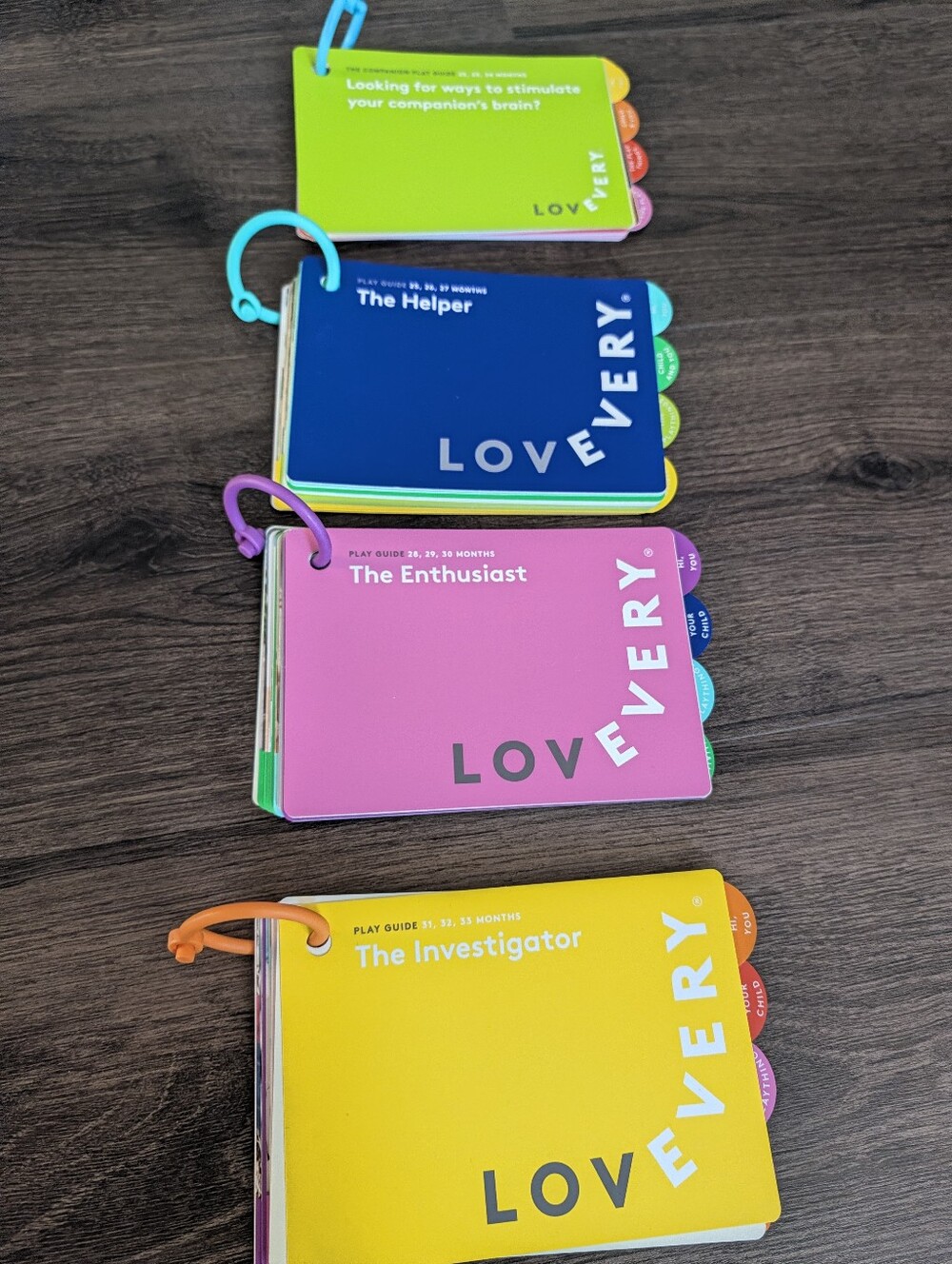 LOVEVERY Baby Book Play Guide with ring for 22 - 33 months